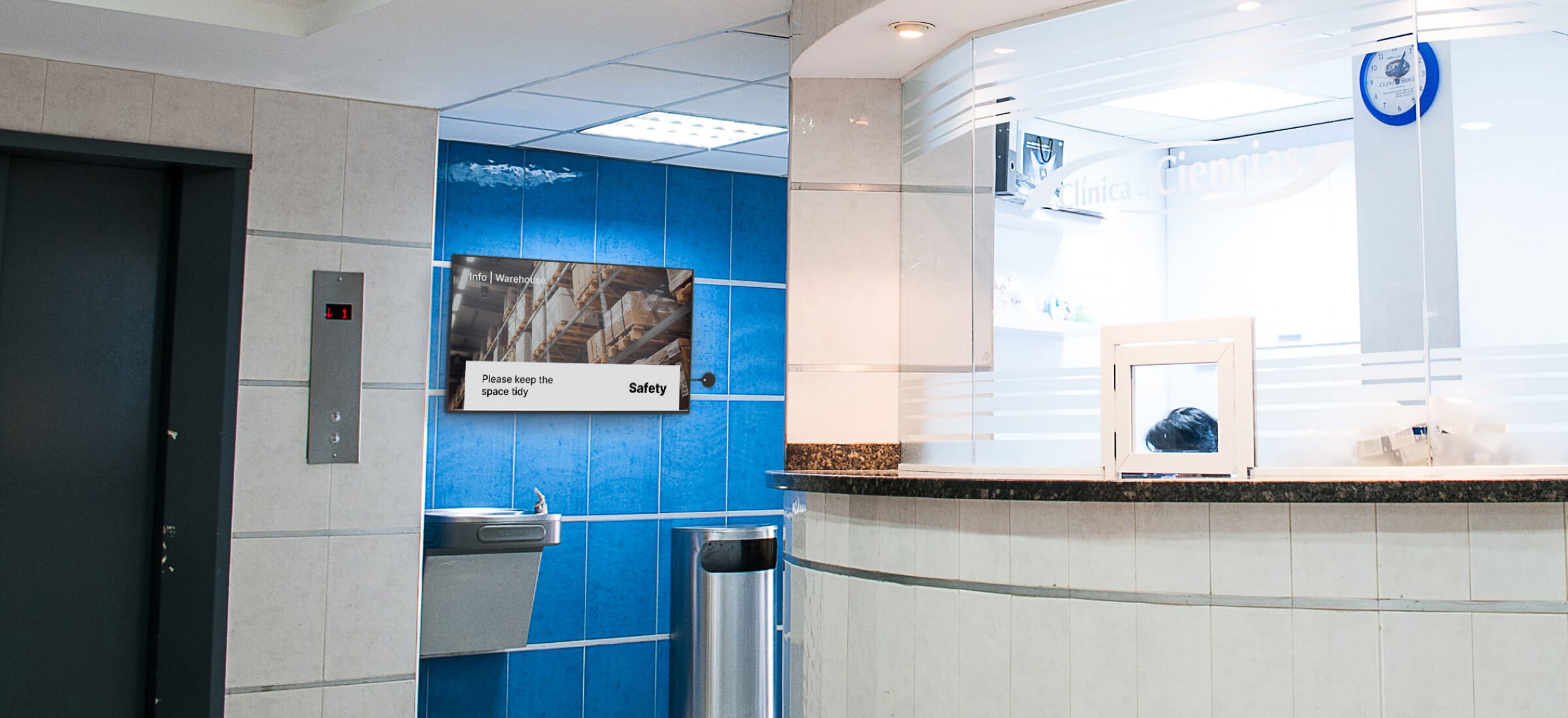 Utilizing digital signage to promote safety and awareness in warehouses and factories
