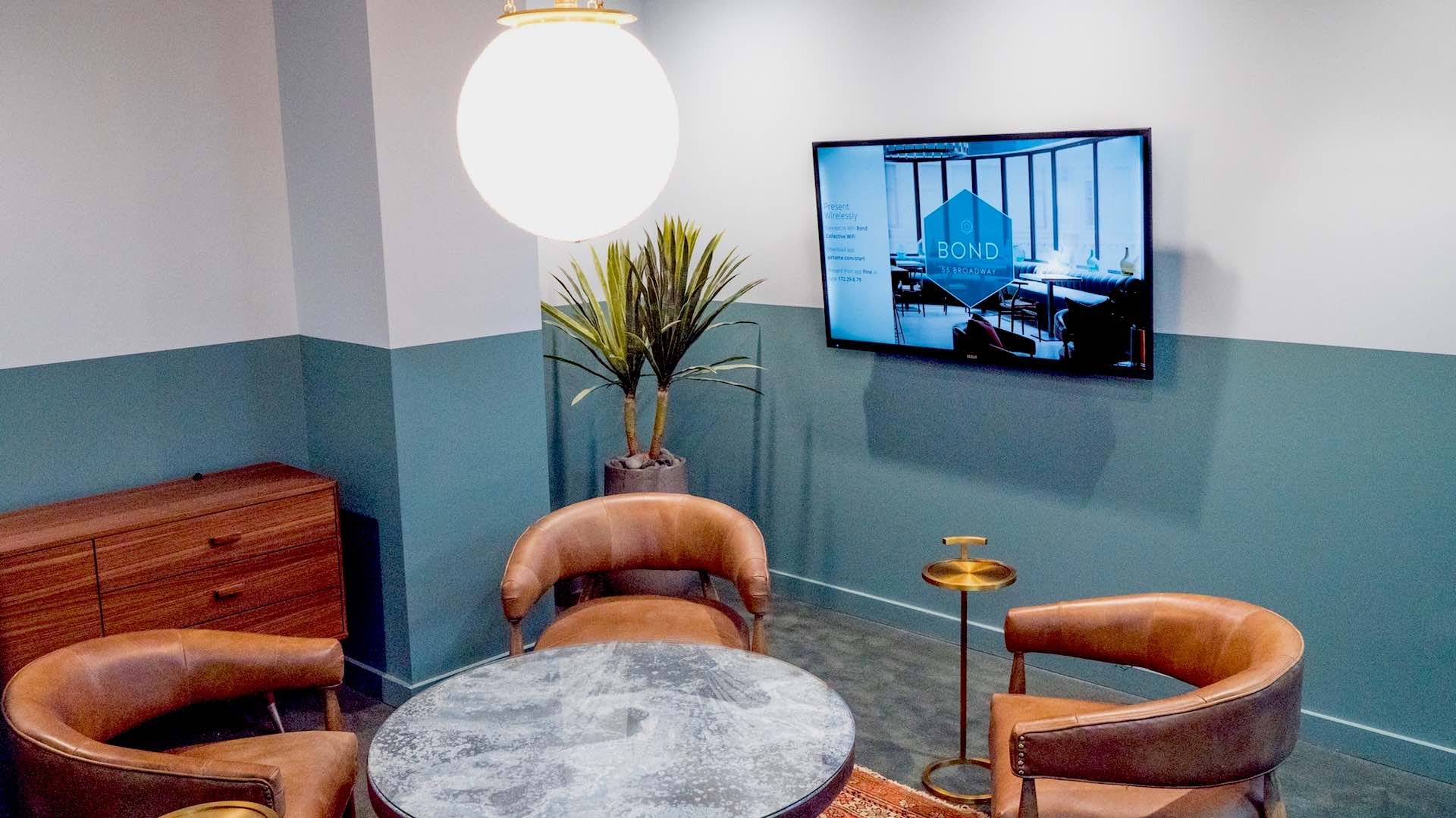 Digital signage deployment in a lounge area